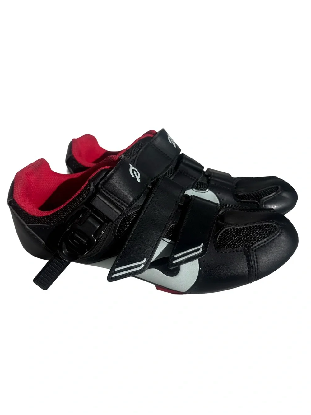 Peloton Black and Red Women's Cycling Shoes with Buckle Closure EU Size 40